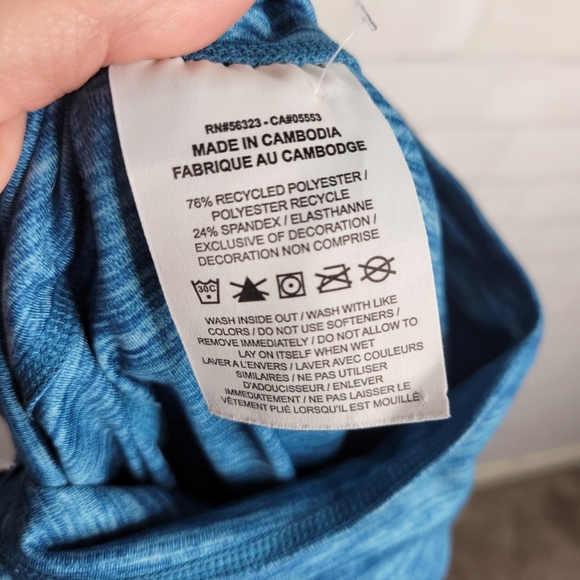 Nike Heathered Light Blue Teal Dri-FIT Leggings - Picture 4 of 5